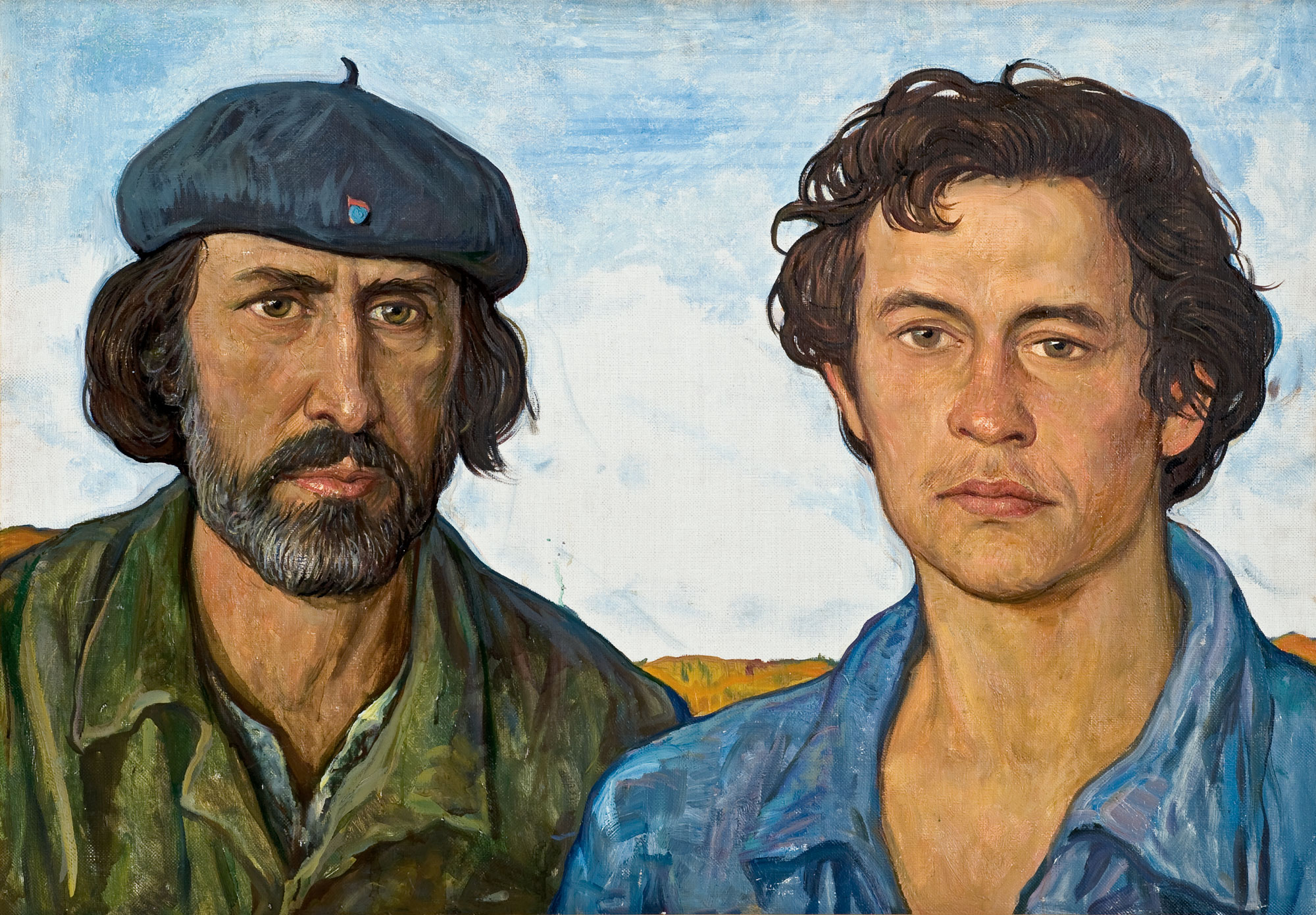 Бульдозеристы Я. Лобанников  и И. Наровский.