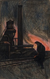 Пожар на заводе