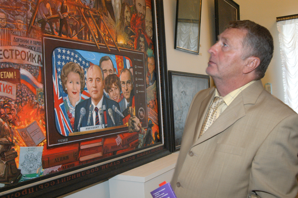 В.В.Жириновский на открытии Галереи Ильи Глазунова