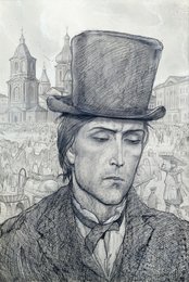 У проруби. (вариант).Иллюстрация к повести Ф. М. Достоевского «Неточка Незванова»